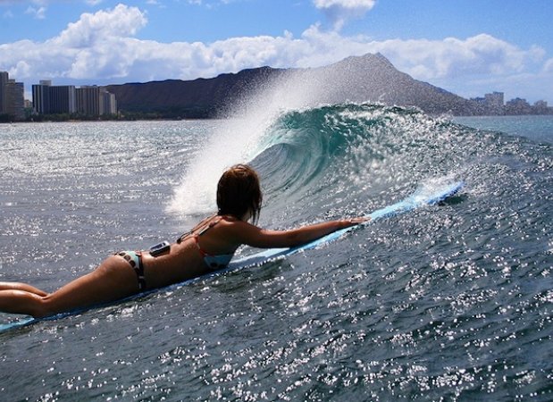 paddling out