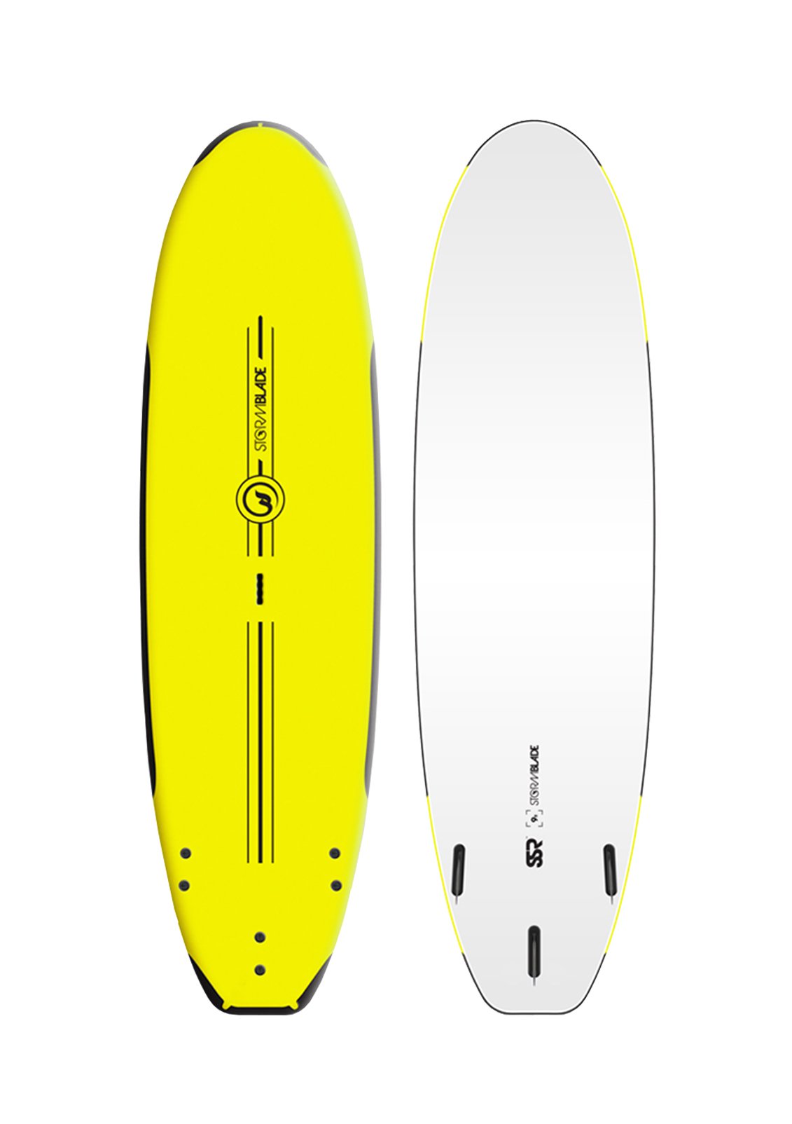 Storm Blade SSR Soft Top Surfboard Yellow