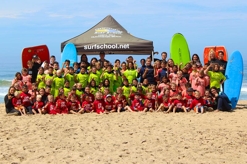 Surf Camp Corky Carroll's Surf School Group Shot
