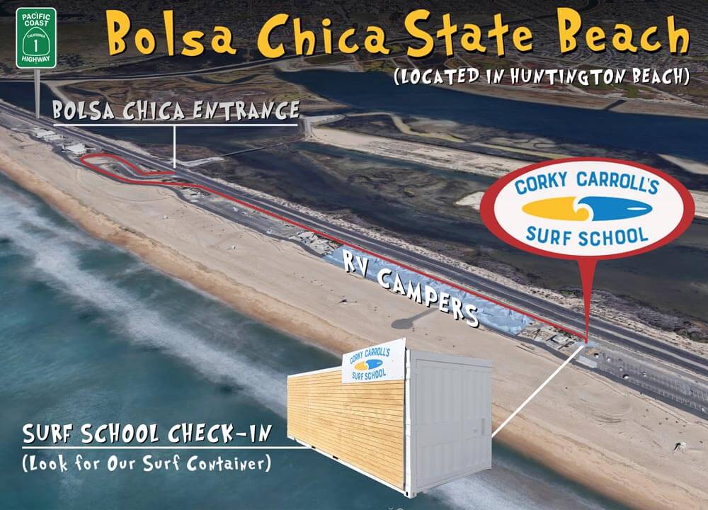 Surf School Directions Bolsa Chica State Beach