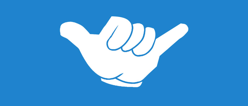 Shaka Surfing Hand