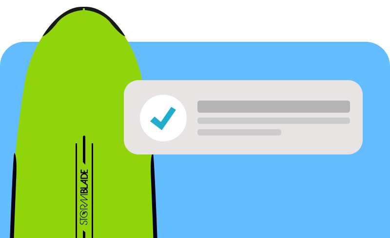 Surfboard rental confirmation graphic